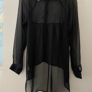 Lauren Conrad Black See Through Top